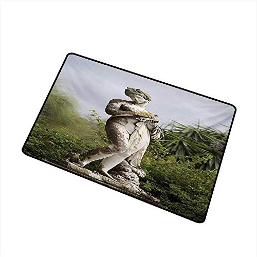 YnimioHOB Esculturas Alfombrilla Universal Figura esculpida Verdor en los terrenos del Palacio Achillion Isla de Corfú Alfombrilla Decoración del Piso Verde Beige YnimioHOB Esculturas Alfombrilla Universal Figura esculpida Verdor en los terrenos del Palacio Achillion Isla de Corfú Alfombrilla Decoración del Piso Verde Beige