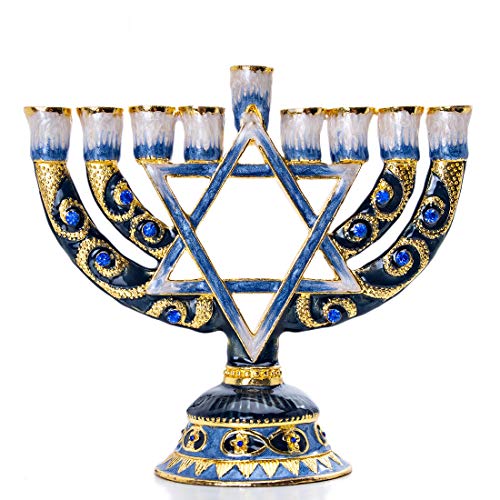 YU FENG 9 ramas de estrella decoración de velas Menorah portavelas colección para Hanukkah Shabat ceremonia de Navidad