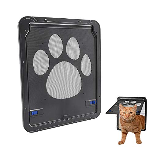 ZealBoom - Puerta para Gatos y Perros, Puerta basculante para Gatos y Perros, Puerta de Pantalla para Animales domésticos, Entrada y Salida controlable, 29 x 24 cm