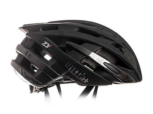 zerorh+ Helmet ZY - Cascos de Bicicleta permanentes Unisex para Adultos, Color Negro Mate y Gris Antracita metálico, L/XL