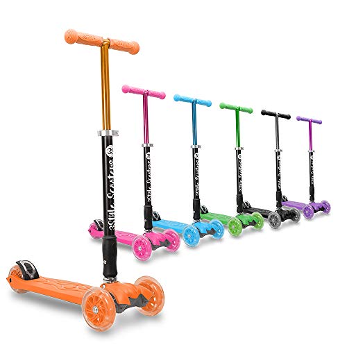 3StyleScooters® RGS-2 Patinete Scooter Tres Ruedas para Niños Niños de 5 Años o Más con Luces LED en Las Ruedas, Diseño Plegable, Manillar Ajustable, Peso Ligero (Naranja) 3StyleScooters® RGS-2 Patinete Scooter Tres Ruedas para Niños Niños de 5 Años o Más con Luces LED en Las Ruedas, Diseño Plegable, Manillar Ajustable, Peso Ligero (Naranja)