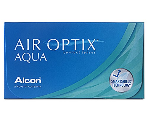 Air Optix Aqua Lentes de Contacto Esféricas Mensuales, R 8.6, D 14.2, -3.75 Dioptría, No Multifocales - Pack de 6 Unidades