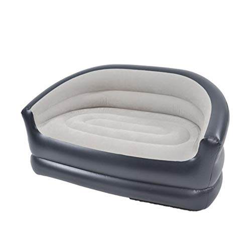 Air Pad Inflable Air Bed Sofá Reclinable Doble para agrandar Plegable Ocio Sofá Respaldo Reposabrazos Sofá Asiento Camas para Acampar Colchón de Aire