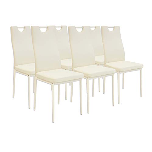 Albatros 2919 Salerno Set de 6 sillas de Comedor, Beige