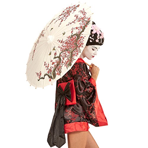 Amakando Sombrilla Geisha - 84 cm | Parasol Asiático | Parasol Japonés | Quitasol Chino