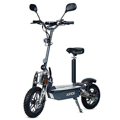 Aspide Metal - Patinete/Scooter eléctrico dos ruedas, con sillín, plegable, luz LED frontal, panel LCD, motor 2000W, velocidad hasta 40Km/h, autonomía hasta 25-30Km. Ideal para paseos urbanos. Aspide Metal - Patinete/Scooter eléctrico dos ruedas, con sillín, plegable, luz LED frontal, panel LCD, motor 2000W, velocidad hasta 40Km/h, autonomía hasta 25-30Km. Ideal para paseos urbanos.