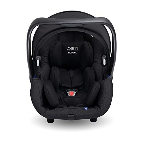 AXKID MODUKID INFANT Silla de Coche Grupo 0 y 1, Asiento de Automóvil para Niños de 0-13 Kg, Sillita para Coche, Silla de Coche de Bebé de 0 Meses hasta 1 Año (Negro)