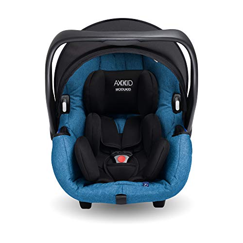 AXKID MODUKID INFANT Silla de Coche Grupo 0 y 1, Asiento de Automóvil para Niños de 0-13 Kg, Sillita para Coche, Silla de Coche de Bebé de 0 Meses hasta 1 Año (Azul)