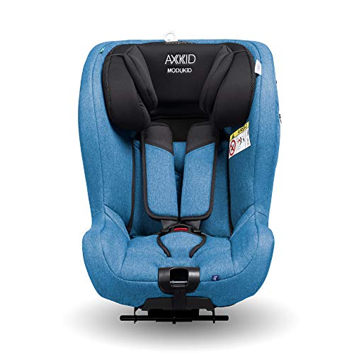 AXKID MODUKID SEAT Silla de Coche Grupo 0 y 1, Asiento de Automóvil para Niños de 0-18 Kg, Sillita para Coche, Silla de Coche de Bebé de 0 a 4 Años, Silla para 61-105 Cm (Azul)