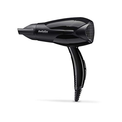 BaByliss Compact Dryer D212E - Secador de viaje 2000 W, 2 velocidades/temperaturas, aire frío, diseño pequeño y compacto