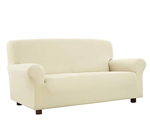 Banzaii Funda Sofa 2 Plazas Leche – Elastica Antimanchas – Extensible de 100 a 150 cm - Made in Italy Banzaii Funda Sofa 2 Plazas Leche – Elastica Antimanchas – Extensible de 100 a 150 cm - Made in Italy