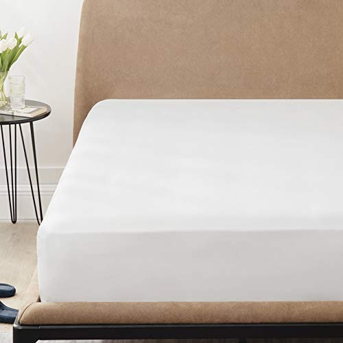 Bedsure Sabanas Bajeras 150x200 Ajustables - Bajera Cama 150 Barata Cómoda, Sabanas 150x190/200 Colchon 30 cm de Microfibra Cepillada Suave, Blanco