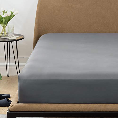 Bedsure Sabanas Bajeras 150x200 Ajustables - Bajera Cama 150 Barata Cómoda, Sabanas 150x190/200 Colchon 30 cm de Microfibra Cepillada Suave, Gris Oscuro Bedsure Sabanas Bajeras 150x200 Ajustables - Bajera Cama 150 Barata Cómoda, Sabanas 150x190/200 Colchon 30 cm de Microfibra Cepillada Suave, Gris Oscuro