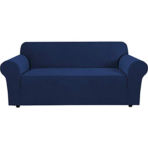 BellaHills Fundas de sofá elásticas Fundas de sofá de 3 plazas para Sala de Estar Fundas de sofá Fundas con Fondo elástico, Tela Jacquard Gruesa Suave Lavable (sofá de 3 plazas, Azul Marino) BellaHills Fundas de sofá elásticas Fundas de sofá de 3 plazas para Sala de Estar Fundas de sofá Fundas con Fondo elástico, Tela Jacquard Gruesa Suave Lavable (sofá de 3 plazas, Azul Marino)