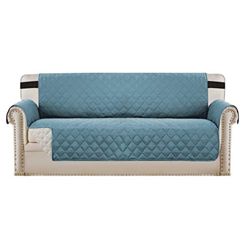 BellaHills Fundas de sofá Fundas de sofá de 3 plazas Fundas de Protector de Muebles Color Reversible (3 plazas, Azul/Beige) BellaHills Fundas de sofá Fundas de sofá de 3 plazas Fundas de Protector de Muebles Color Reversible (3 plazas, Azul/Beige)