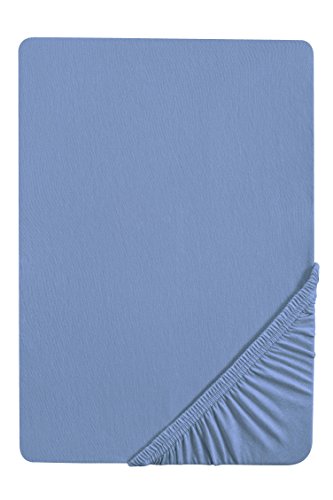 Biberna 2744/220/040 - Sábana bajera ajustable elástica, franela 100% algodón, ultrasuave e extensible, para una cama individual de 90 x 190 cm, hasta 100 x 200 cm, color azul