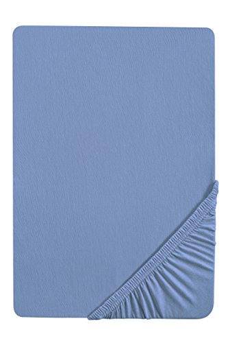 Biberna 2744/220/040 - Sábana bajera ajustable elástica, franela 100% algodón, ultrasuave e extensible, para una cama individual de 90 x 190 cm, hasta 100 x 200 cm, color azul