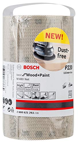 Bosch Professional 2608621295 Rollo de lija M480 Best for Wood and Paint, madera y pintura, grano P320, accesorios para lijado a mano, 0 W, 0 V, 115 x 5000 mm Bosch Professional 2608621295 Rollo de lija M480 Best for Wood and Paint, madera y pintura, grano P320, accesorios para lijado a mano, 0 W, 0 V, 115 x 5000 mm