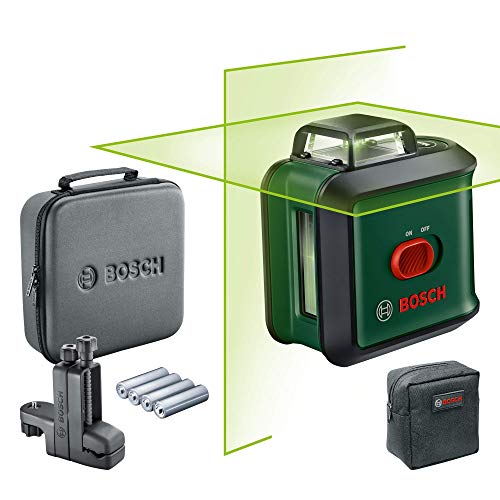 Bosch UniversalLevel 360 Flexi Set - Nivel láser (láser verde, alcance: hasta 24 m, precisión: ± 0.4 mm/m, con auto nivelación: hasta ± 4°, pinza universal MM 3, en maletín blando)
