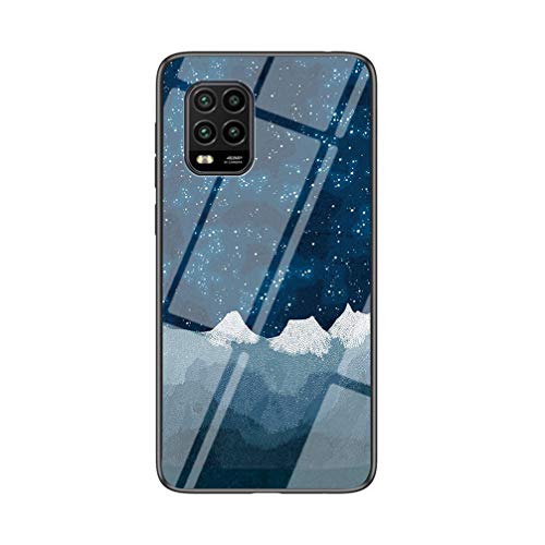 BRAND SET Carcasa para Xiaomi Mi 10 Lite 5G Funda Protectora Transparente con Patrón Tela de Ajedrez Star Luo Cubierta Trasera de Vidrio Templado + Borde de Silicona Case Antigolpes-XLQB BRAND SET Carcasa para Xiaomi Mi 10 Lite 5G Funda Protectora Transparente con Patrón Tela de Ajedrez Star Luo Cubierta Trasera de Vidrio Templado + Borde de Silicona Case Antigolpes-XLQB