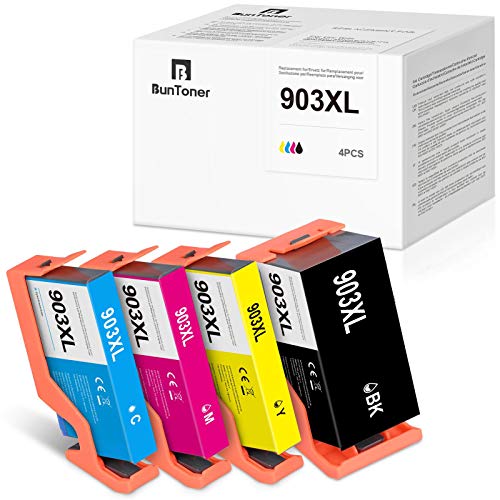 BunToner 903XL - Cartuchos de tinta compatibles con HP 903XL para HP OfficeJet 6950 HP OfficeJet Pro 6868 6960 6970 6975 6978 6968 (negro, cian, magenta y amarillo)
