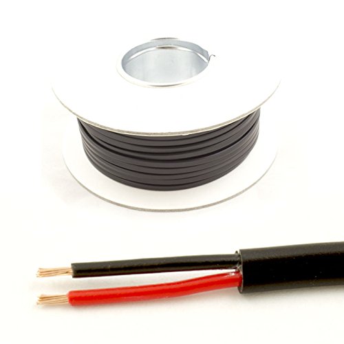 Cable de alambre para focos LED de coche, de doble núcleo, potencia nominal de 16,5 Amp, 1 mm² de grosor, rollo de 30 m