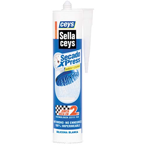 Ceys 505608 - Silicona ácida para cocinas y baños secado Xpress Sellaceys 280 ml