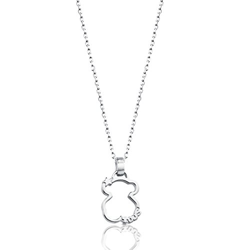 Collar TOUS Silueta de plata de primera ley con silueta de oso Collar TOUS Silueta de plata de primera ley con silueta de oso