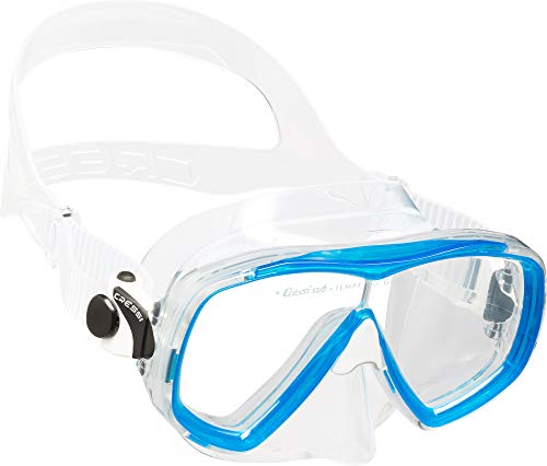 Cressi Estrella Jr Mask Gafas de Snorkeling, Unisex niños, Transparente/Aguamarina, 7-13 años