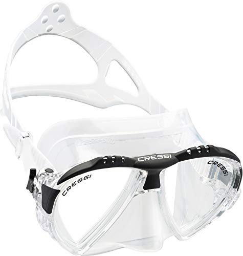 Cressi Matrix Mask - Máscara de Buceo y Snorkeling, Unisex Adulto, Transparente/Negro, Talla única