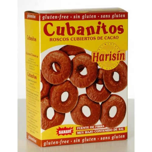 Cubanitos - Roscos Cubiertos De Cacao Sin Gluten Sanavi 150 G