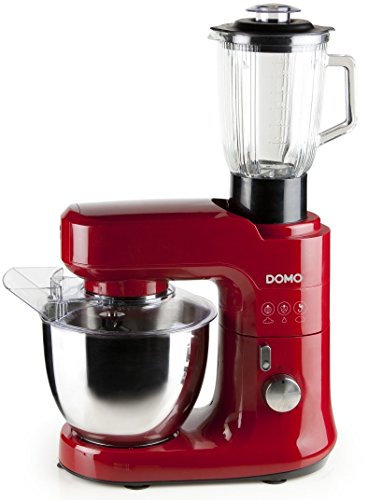 Domo DO9145KR - Robot de cocina (4,5 L, Rojo, Acero inoxidable, Giratorio, Acero inoxidable, PP, Stainless steel, Acero inoxidable)