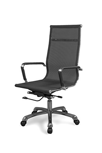 duehome Silla Giratoria de Oficina, Sillón para Despacho o Estudio, Modelo Bolonia, Acabado en Color Negro, Medidas: 58 cm (Ancho) x 66 cm (Fondo) x 107-114,5 cm (Alto) duehome Silla Giratoria de Oficina, Sillón para Despacho o Estudio, Modelo Bolonia, Acabado en Color Negro, Medidas: 58 cm (Ancho) x 66 cm (Fondo) x 107-114,5 cm (Alto)