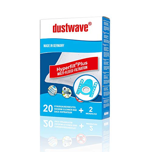 dustwave® - 20 bolsas de aspiradora para Siemens Type VBBS607V00 / bolsas de filtro de marca – Fabricado en Alemania