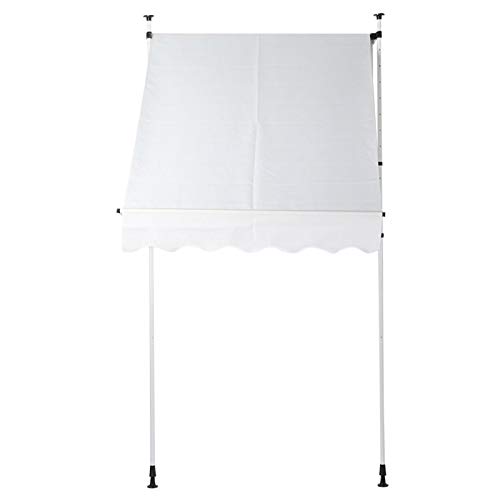 EBTOOLS Sombrilla Parasole Terraza 4x1,2 M con Altura Ajustable para Jardín Balcón Patio, PU Impermeable, Protector Solar UV(Beige)