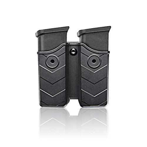 efluky Portacargador Funda para Pistola Cargador Bolsa Universal Portacargador Doble para H&K USP FS/Compact 9mm/.40/Beretta/Golck 17 19/CZ 75/Walther P99/Sig Sauer p226, Belt Clip 60° Adjustable efluky Portacargador Funda para Pistola Cargador Bolsa Universal Portacargador Doble para H&K USP FS/Compact 9mm/.40/Beretta/Golck 17 19/CZ 75/Walther P99/Sig Sauer p226, Belt Clip 60° Adjustable
