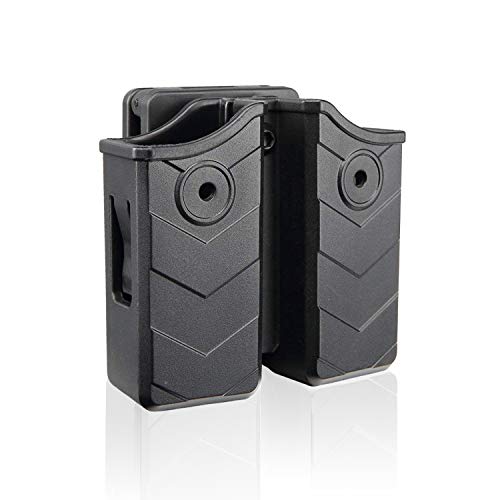 efluky Universal Portacargador Doble Portacargador Funda para Pistola Cargador Bolsa para H&K USP FS/Compact 9mm/.40/Beretta 92/Golck/Beretta/CZ/Walther P99/Sig Sauer, Belt Clip 60°Adjustable efluky Universal Portacargador Doble Portacargador Funda para Pistola Cargador Bolsa para H&K USP FS/Compact 9mm/.40/Beretta 92/Golck/Beretta/CZ/Walther P99/Sig Sauer, Belt Clip 60°Adjustable