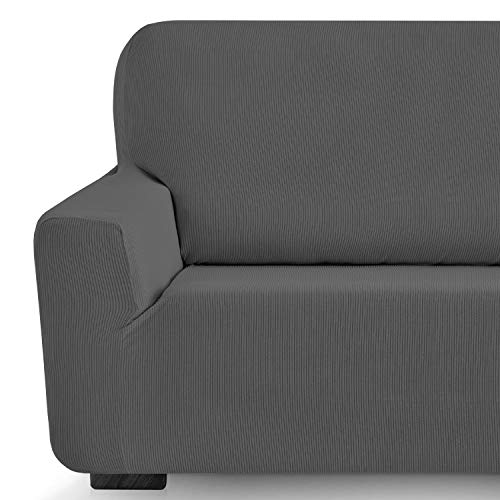Eiffel Textile Milan Fundas para Sofa Elastica Adaptable Lisa, 94% poliéster 6% Elastano, Gris, 3 Plazas (180-240 cm) Eiffel Textile Milan Fundas para Sofa Elastica Adaptable Lisa, 94% poliéster 6% Elastano, Gris, 3 Plazas (180-240 cm)