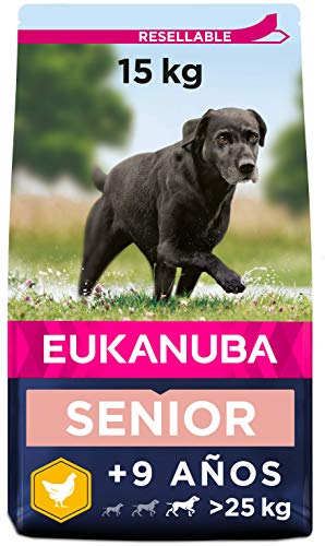 Eukanuba Comida seca para perros viejos de razas grandes con pollo 15 kg Eukanuba Comida seca para perros viejos de razas grandes con pollo 15 kg