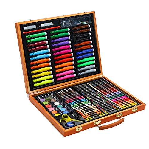 EVFIT Set de lápices de Acuarela Set de Dibujo portátil de 150 pzs. Acuarela Conjunto de lápices de Pintura Kit de Aprendizaje de papelería para niños (Color : Natural, Size : Free Size)