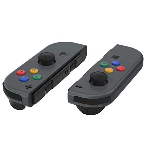 eXtremeRate Botones para Joycons de Nintendo Switch Botón de ABXY Dirección Botones Coloridos Teclas de reemplazo Kit de Reparación con Herramientas para Nintendo Switch Joy-con No lncluye Carcasa