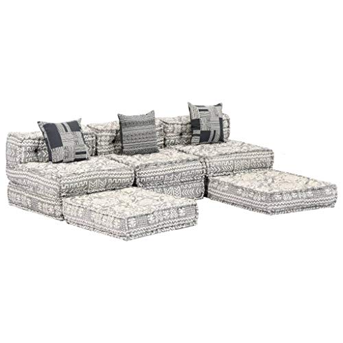 Festnight Sofá Cama Modular de 3 Plazas Sofas Cama Salon Sofas Modulares Tela Gris