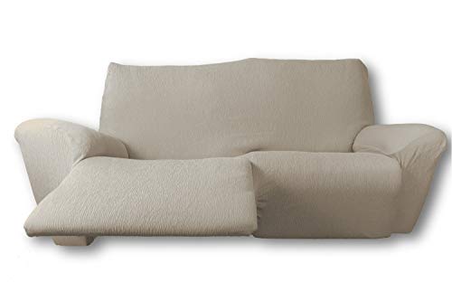 FRESH HOME HOME TEXTILES Funda de sofá elástica Relax Fun (Natural, Sofá Relax 3 plazas.) FRESH HOME HOME TEXTILES Funda de sofá elástica Relax Fun (Natural, Sofá Relax 3 plazas.)
