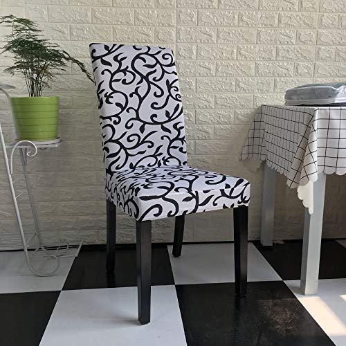 Fundas De Silla De Comedor Elásticas,Fundas Elásticas para Sillas De Comedor con Estampado De Rayas Blancas Y Negras, Medio Paquete, Protector De Fundas para Sillas para La Decoración del Restaurant Fundas De Silla De Comedor Elásticas,Fundas Elásticas para Sillas De Comedor con Estampado De Rayas Blancas Y Negras, Medio Paquete, Protector De Fundas para Sillas para La Decoración del Restaurant