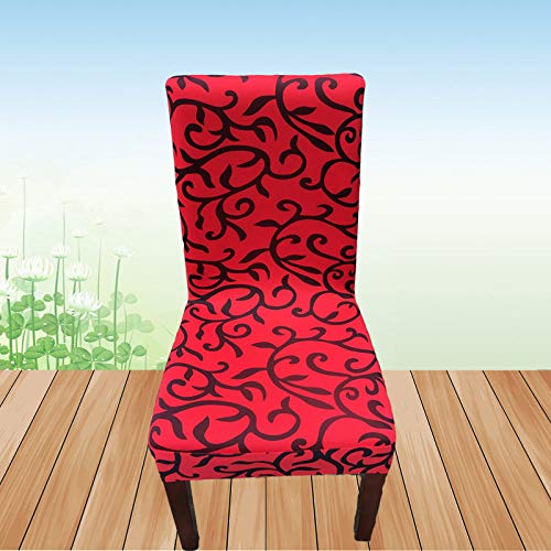 Fundas De Silla De Comedor Elásticas,Fundas Elásticas para Sillas De Comedor con Estampado De Rayas Negras, Medio Paquete, Medio Paquete, Protector De Cubierta Roja para La Decoración del Restaurant Fundas De Silla De Comedor Elásticas,Fundas Elásticas para Sillas De Comedor con Estampado De Rayas Negras, Medio Paquete, Medio Paquete, Protector De Cubierta Roja para La Decoración del Restaurant