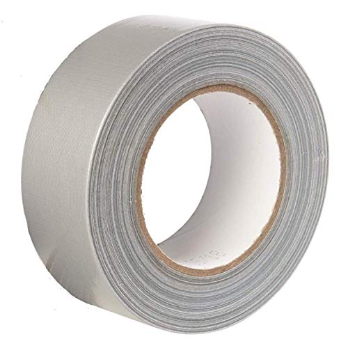 Gocableties - Rollo de cinta adhesiva americana de alta calidad, resistente, color plateado y gris (48 mm x 50 m)