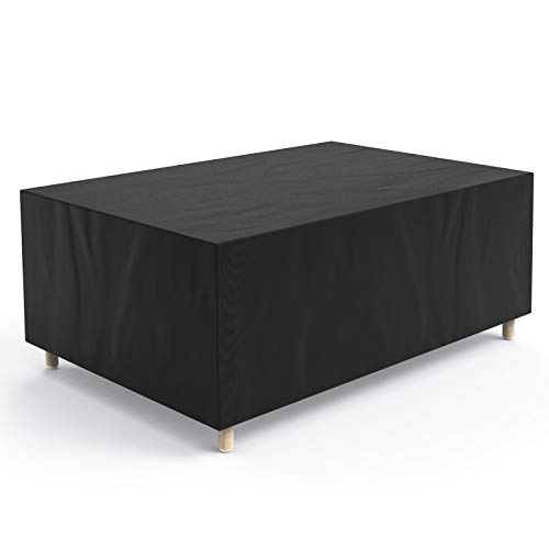 Govvay Cubierta de Muebles de Jardín Funda Protectora para Muebles Impermeable Anti-UV 420D Oxford Protección Exterior Muebles de Jardín Sofá,Mesa,Silla Negro(213x132x74cm)