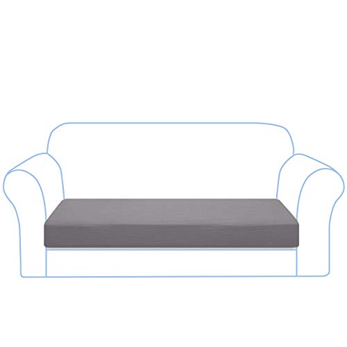 Granbest - Funda de cojín de asiento de sofá extensible, funda de cojín de sofá, funda de asiento jacquard spandex para sofá lavable a máquina (3 plazas), color gris claro