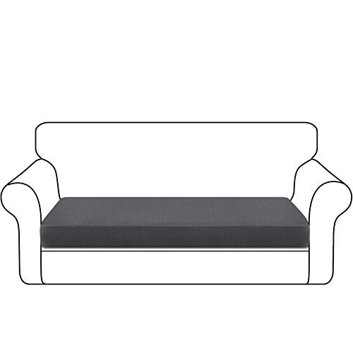 Granbest - Funda de cojín para asiento de sofá, duradera, funda de asiento de sofá, protector de muebles, para cojines individuales (3 plazas), color gris