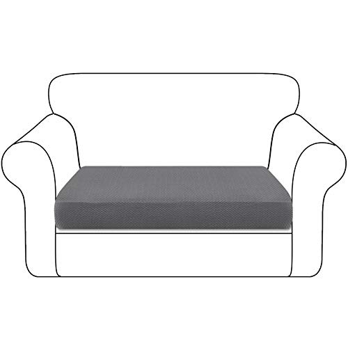 Granbest Funda de cojín para asiento de sofá espesada resistente funda para sofá protección para muebles individuales cojines (2 plazas, gris cielo)